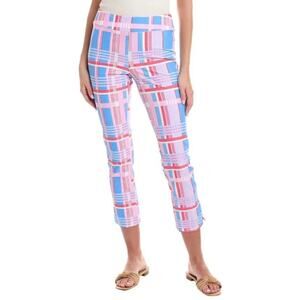 Jude Connally Pink and Blue Plaid Cropped Pants